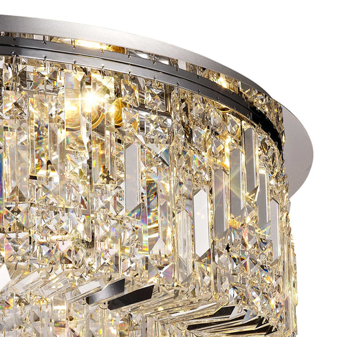 Zula Round Flush Chandelier 12 Light
